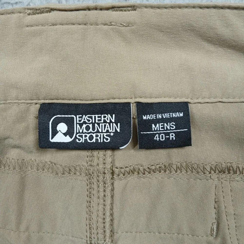 Eastern Mountain Sports Convertible Cargo Pants Men's 40R Tan‎ Zip-Off Hiking